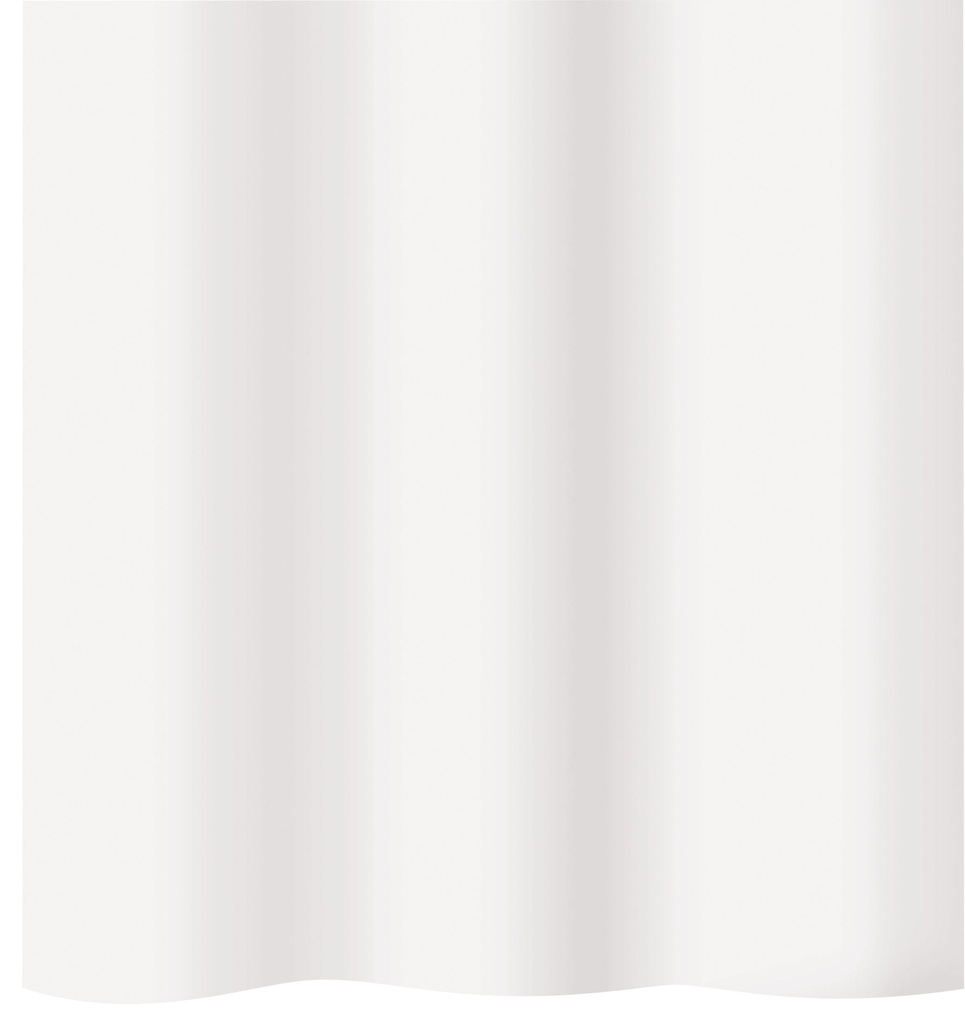 Rideau de douche diaqua®, 100% Polyester, 180 x 200 cm mesure normalisée, blanc