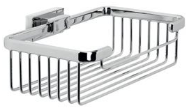 Porte-savon à barrettes LEO, 20x14x6 cm, nickel brossé