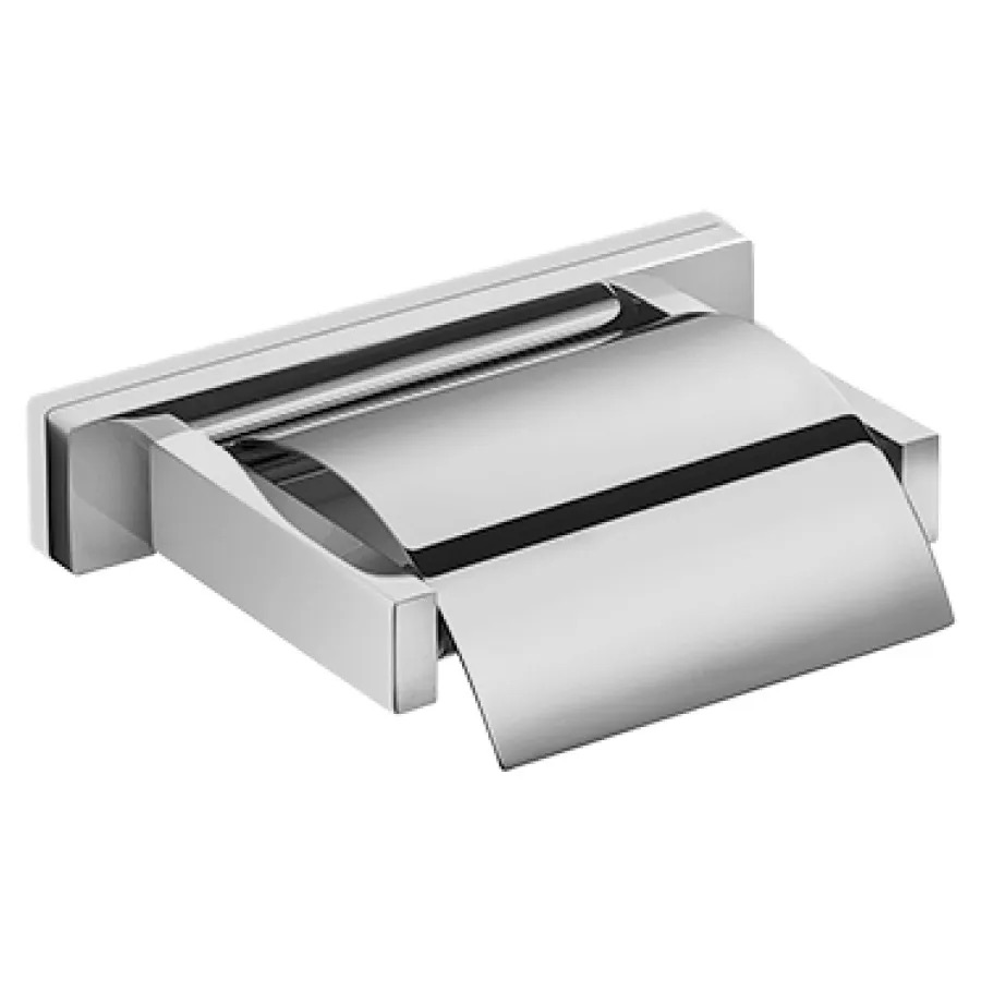 Porte-papier LEO avec couvercle, chromé