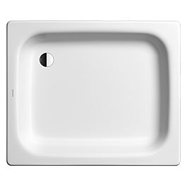 Receveur de douche 90 x 75 x 14 cm SUMMA, acier isolation phonique trou d'écoulement D 52 mm, standard, blanc