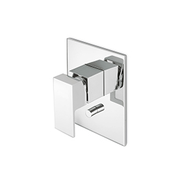 Mélangeur de bain EGRO-Q, set de montage final, inverseur, plaque de recouvrement, sans corps à encastrer, chromé