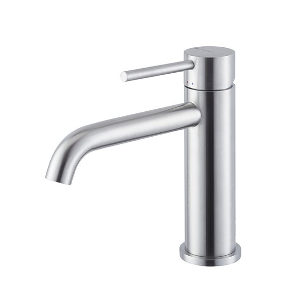 Mélangeur de lavabo X-STEEL 316, S 145 mm, sans vidage, acier inox