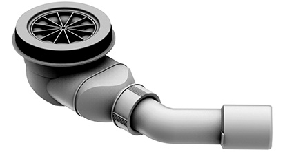 Garniture de douche pour écoulement D 90 mm, débit d'évacuation 0.6L/sec. selon DIN EN 274 sans rosace
