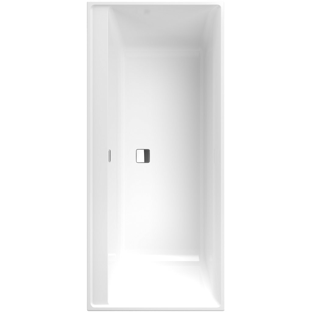 Baignoire COLA 180 x 80 x 47 cm acryl, garniture d'écoulement et de trop-plein or, standard, blanc