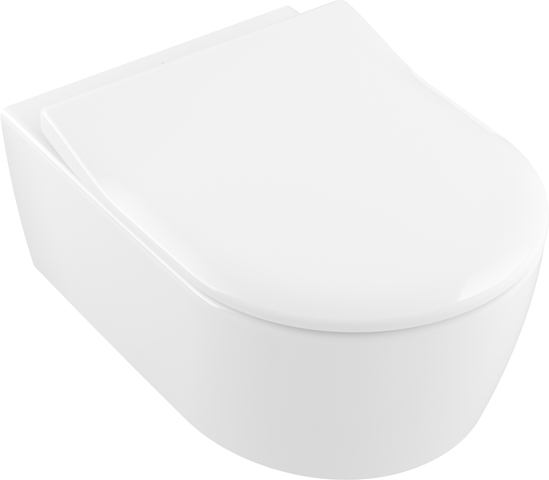 Cuvette murale AGORA, UP Rimless 370x530 mm Combi-Pack, se compose de: cuvette murale AGORA et siège de WC Slim abaiss. automatique AGORA, y compris fixation, standard, blanc
