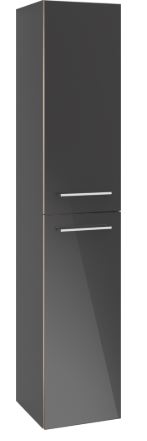 Armoire haute 35,0 x 176,0 x 37,0 cm, AGORA, armoire de tablette, 2 portes charnières à droite, poignée selon collection, Nordic Oak