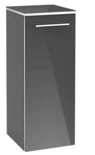 Armoire mi-haute 35,0 x 89,2 x 37,0 cm, AGORA, armoire de tablette, 1 porte charnières à droite, poignée selon collection, Nordic Oak