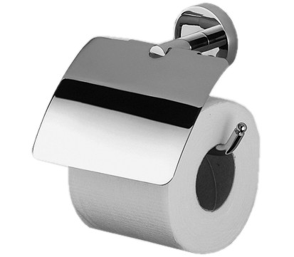 Porte-papier FORIS rosace ronde, avec couvercle, chromé