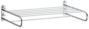 Rack porte-serviettes HOTELLERIE, entraxe 50 cm, 53x28x9 cm, chromé