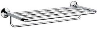 Rack porte-serviettes HOTELLERIE entraxe 60 cm, 67x28x13 cm, chromé