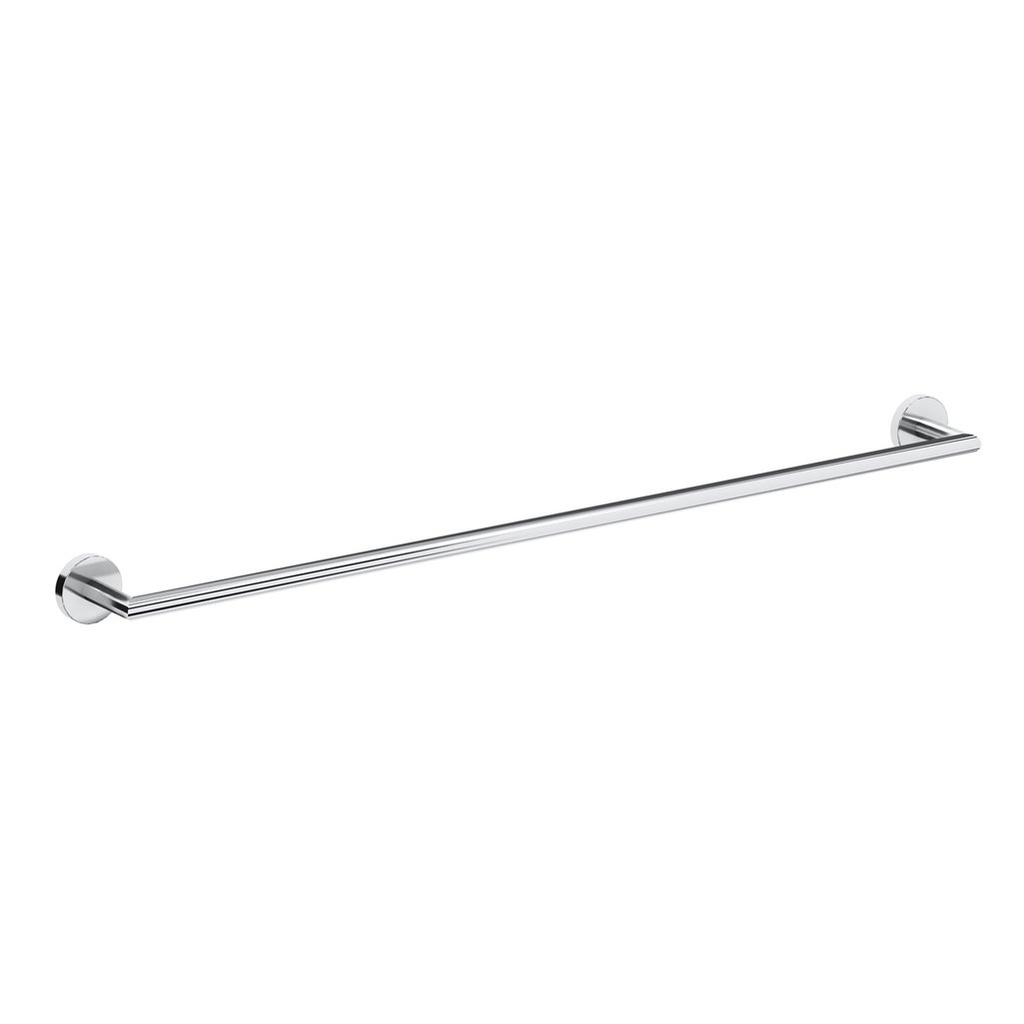 Porte-serviette 60 cm ODM, H4.5 x L59.5 x P4.5/7.1cm, rosace ronde, chromé