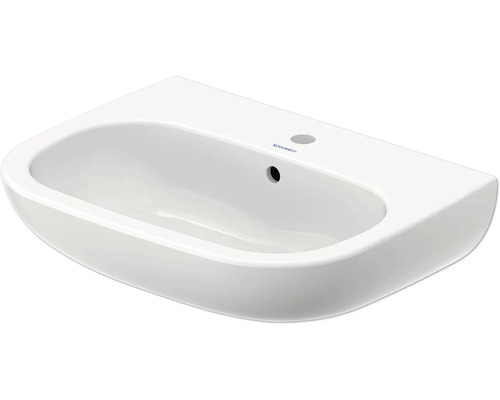 Lavabo D-CODE 60 x 46 cm, céramique avec trop-plein, 1 trou robin., standard, blanc