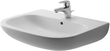 Lavabo D-CODE 65 x 50 cm, céramique avec trop-plein, 1 trou robin., standard, blanc