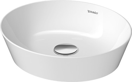 Lavabo à poser CAPE COD 40 x 36 cm, céramique DuraCeram, sans trop-plein coloris intérieur blanc, sans trou robin., standard, blanc