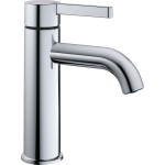 Mélangeur de lavabo BELLA S 115 mm, goulot fixe sans vidage, tuyaux de raccordement flexibles 3/8" groupe acoustique NT, chromeline