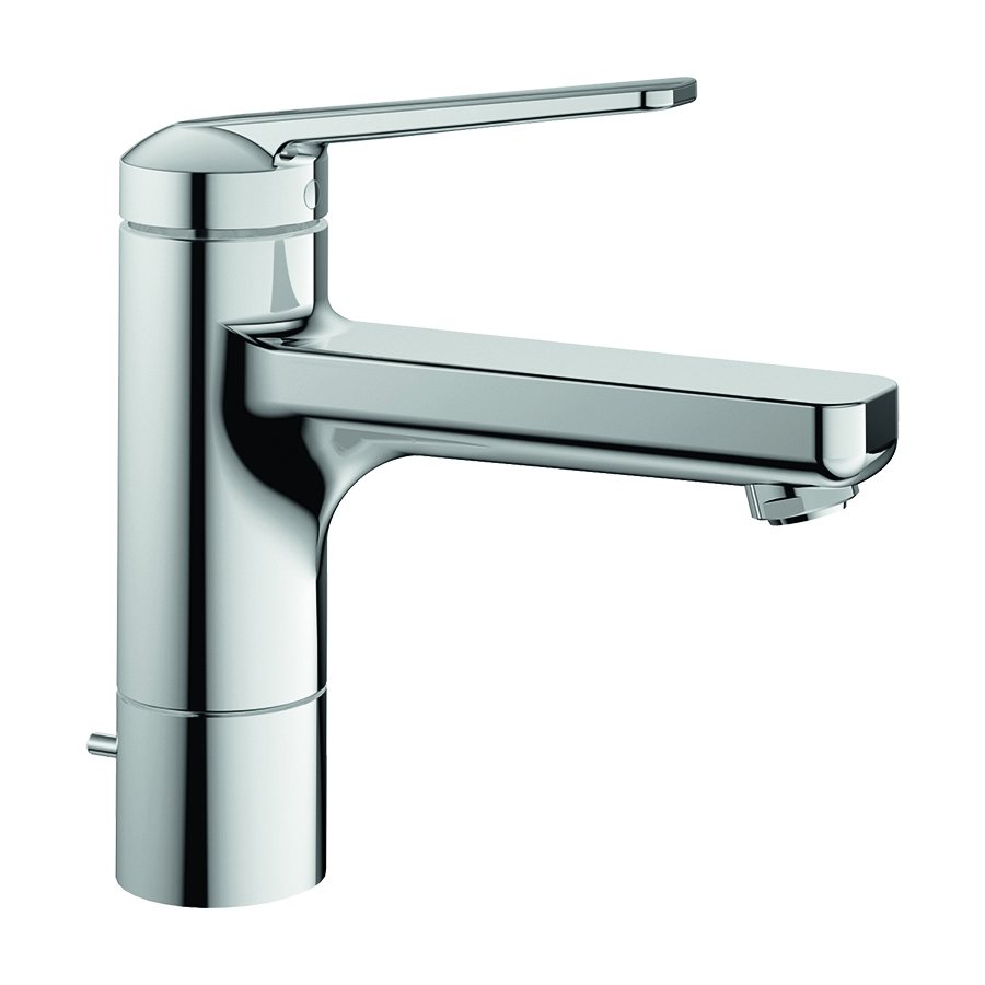 Mélangeur de lavabo DOMO 6.0 S 150 mm, goulot orientable, vidage excentrique, groupe acoustique I, chromeline