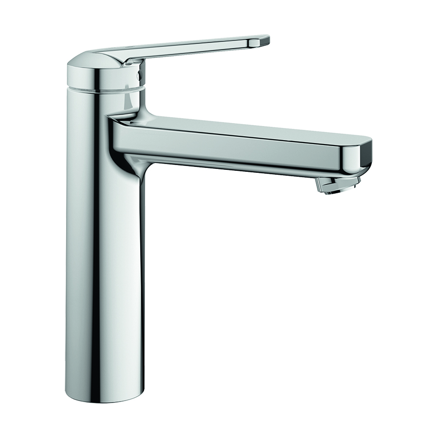 Mélangeur de lavabo DOMO 6.0 S 150 mm, goulot fixe sans vidage, groupe acoustique I, chromeline