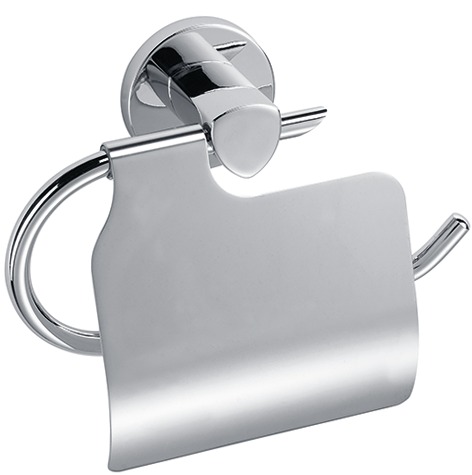 Porte-papier WC TACO avec couvercle 5.3 x 17.0 x 14.0 cm, chromé