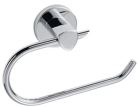 Porte-papier WC TACO sans couvercle 5.3 x 17.0 x 10.7 cm, rosace ronde, chromé