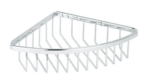 Porte-savon à barrettes TACO, modèle d'angle triangulaire 19 x 19 x 25,5 x 5 cm, chromé 