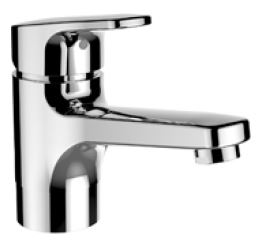 Mélangeur de lavabo POLIS S 145 mm, goulot orientable sans vidage groupe acoustique I, chromé