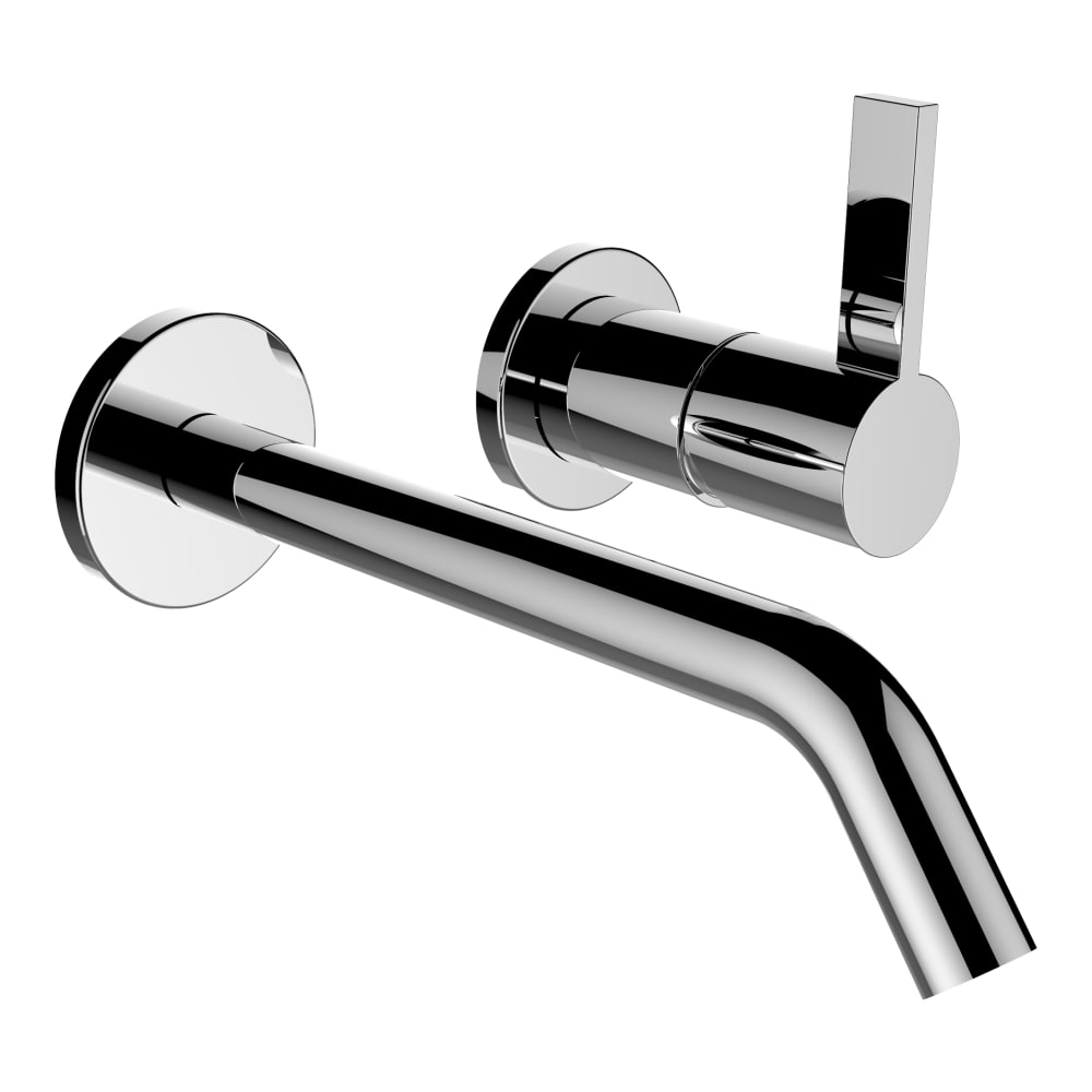 Mélangeur mural KARTELL S 175 mm, goulot fixe débit 5,7 l/min, sans corps à encastrer 711 062 groupe acoustique I, CHROME