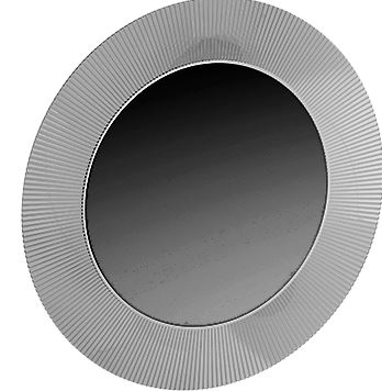 Miroir KARTELL D 78 cm, avec cadre transparent cristal, avec éclairage indirect LED