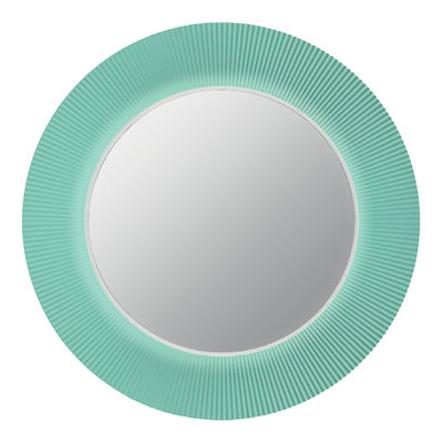 Miroir KARTELL D 78 cm, avec cadre avec éclairage indirect LED, couleur vert emeraude