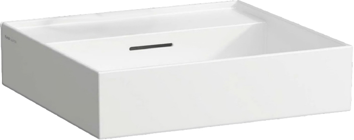 Lavabo KARTELL 50 x 46 cm, céramique avec trop-plein, sans trou robin., standard, blanc