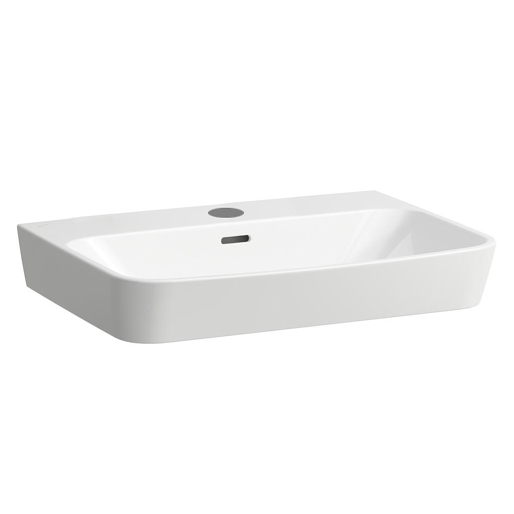 Lavabo MODERO 62 x 46,5 cm, céramique avec trop-plein, 1 trou robin., standard, blanc mat