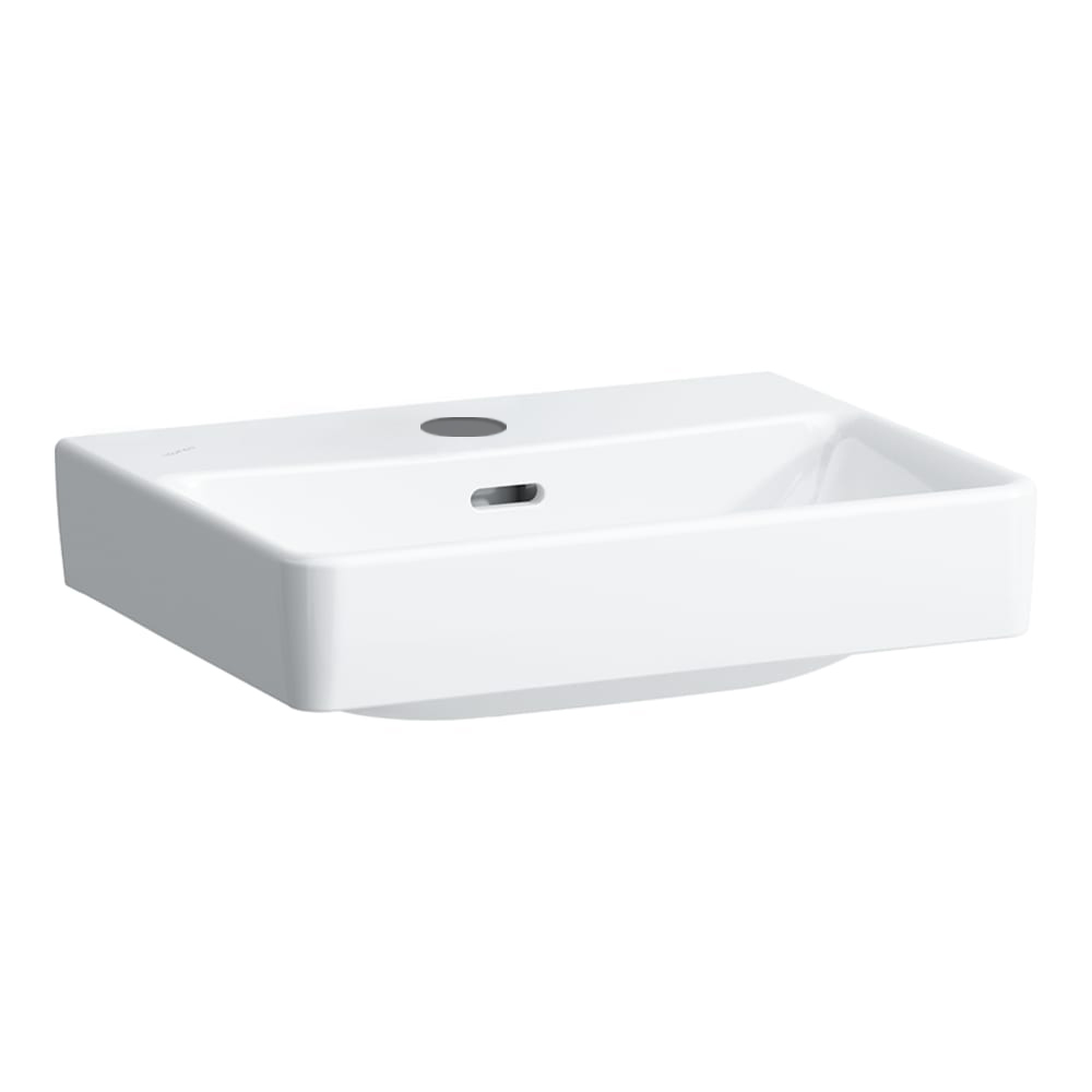 Lave-mains PRIVO 45 x 34 cm, céramique avec trop-plein, 1 trou robin., standard, blanc