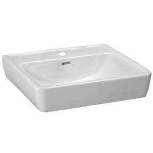 Lavabo à poser PANCA 55 x 48 cm, céramique gabarit, avec trop-plein, 1 trou robin., standard, blanc