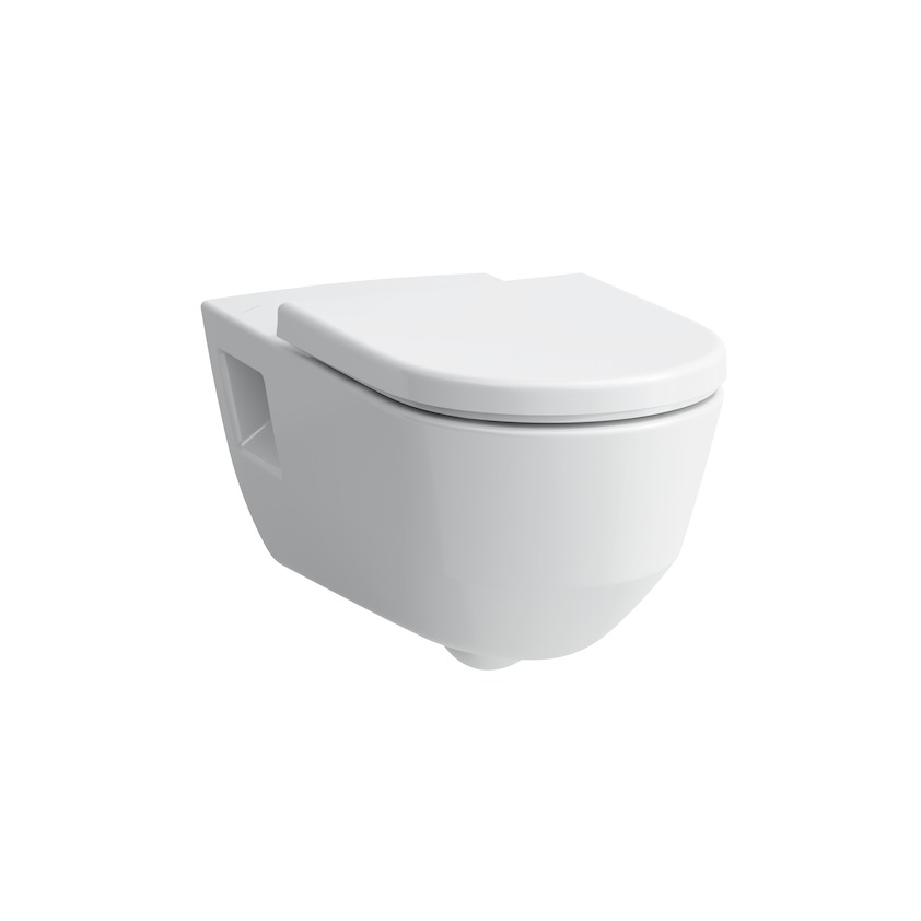 Cuvette murale PRO LIBERTY UP rimless, céramique pour chasse d'eau à encastrer avec fixation de niche latéral, sans siège H898950 ou H898951, standard, blanc