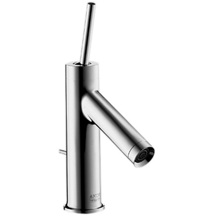 Mélangeur de lavabo STARCK pour lave-mains S 95 mm, goulot fixe vidage excentrique, débit 5 l/min, groupe acoustique I, chromé