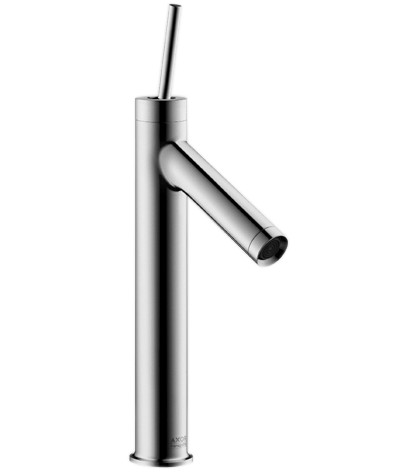 Mélangeur de lavabo STARCK 170 S 260 mm goulot fixe aérateur Quick Clean avec soupape à grille non verouillable, débit 5 l/min groupe acoustique I, chromé
