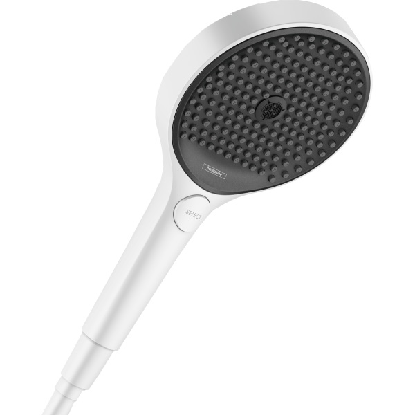 Douche à main RAINFINITY 130 3jet, Quick Clean, D 13 cm changement de jet via le bouton Select, PowderRain/ Intense PowderRain/MonoRain débit 14 l/min, blanc mat