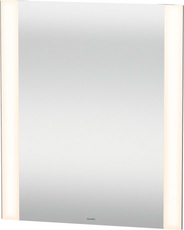 Miroir lumineux GOOD LED 60,0 x 70,0 x 3,4 cm bandeau lumineux latérale interrupteur mural, module LED température couleur 4000 Kelvin, 20 W, IP44++, fixations incluses