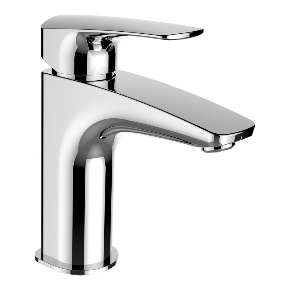 Mélangeur de lavabo LAURUS ECO+, S 106 mm, goulot fixe sans vidage, groupe acoustique I, chromé