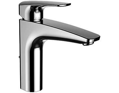 Mélangeur de lavabo LAURUS ECO+, S 130 mm, goulot fixe vidage excentrique, groupe acoustique I, chromé