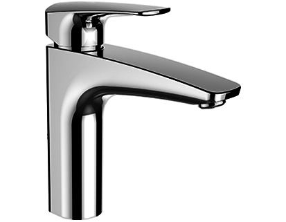 Mélangeur de lavabo LAURUS ECO+, S 130 mm, goulot fixe sans vidage, groupe acoustique I, chromé