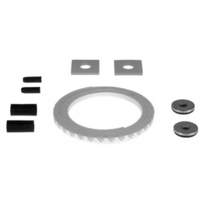 Set d'isolation CLASSIC pour urinoir, 1 profil en caoutchouc autocollant 2 rondelles-U 2 douilles en caoutchouc 2 tampons en caoutchouc 2 bases en caoutchouc pour exigences accrues selon SIA 181