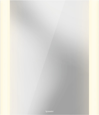 Miroir lumineux BEST LED 60,0 x 70,0 x 3,4 cm bandeaux lumineux latéraux commutateur de capture en bas chauffage miroir, éclairage de l'espace de toilette module LED température couleur 4000 Kelvin, 39 W, IP44, classe énergétique A++