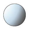 Miroir rond LOOP, Diamètre 90 cm - sans lumière