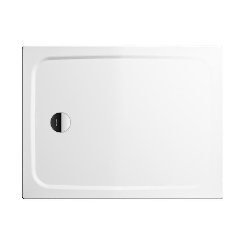 Receveur de douche 80 x 120 x 1,8 cm CAYO, acier isolation phonique montage au niveau du sol trou d'écoulement D 90 mm, secure plus, blanc mat
