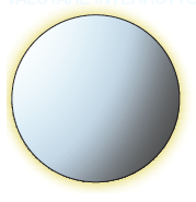 Miroir rond LOOP "LED", Diamètre 90 cm - lumière chaude 3000°K