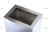Cadre CWS STAINLESS STEEL PAPERBIN 60 L ouverture grande pour boîte à ordures Nr. 1000595, acier inoxydable brossé
