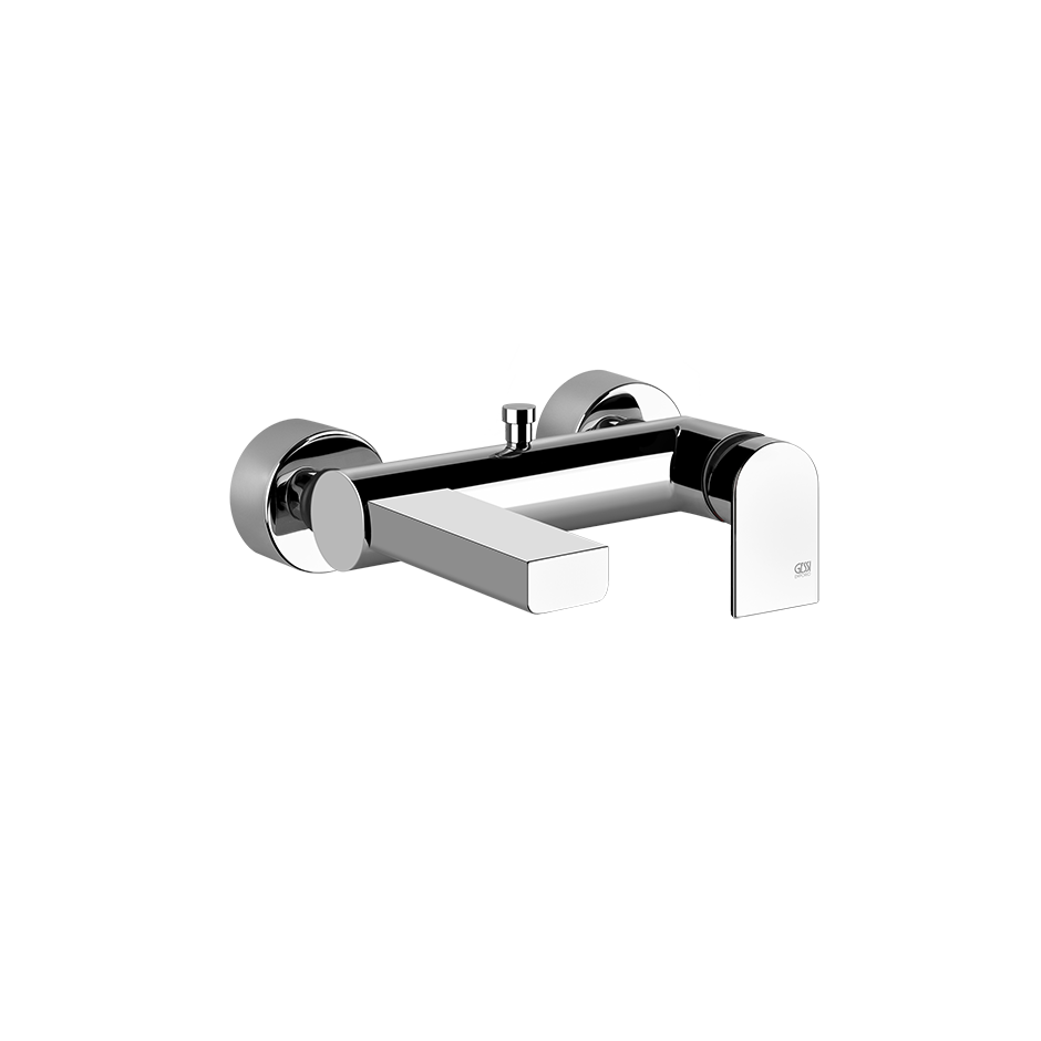 Mélangeur de bain GESSI® VIA MANZONI Entraxe 150 mm, avec raccords excentriques 1/2 x 3/4, sans tuyau de douche et douchette, groupe acoustique NT, chromé