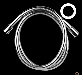 Tuyau flexible de douche EMPORIO 200 cm, 1/2" X 1/2" synthétique, 299 noir XL