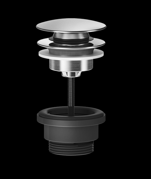 Vidage automatique Diam. 63 mm, GESSI, "Stop&Go", avec sortie libre, sans trop-plein, G 1-1/4", 708 cuivre brossé PVD
