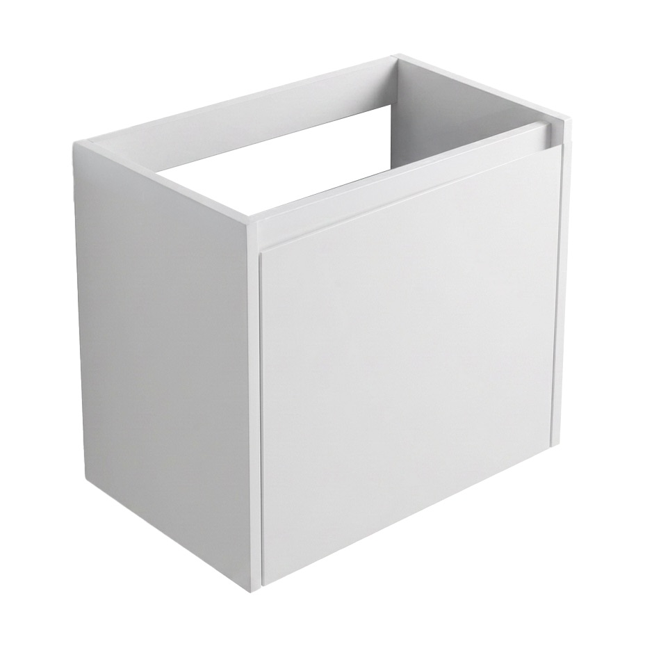 Elément inférieur sous-meuble THEO pour lave-mains P 25.3 x L 45.0 x H 50.0 cm, ouverture Push&Pull sur porte (indiquer ouverture porte à droite ou à gauche A CONFIRMER), mélaminé, Finitions Dekorativo 3D à choix A CONFIRMER
